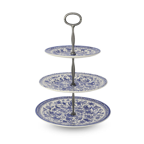 Blue Regal Peacock 3 Tier Cake Stand Gift Boxed